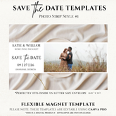 Save the Date Flexible Templates- Photo Strip Style #1