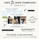 Save the Date Flexible Templates- Modern Style #1