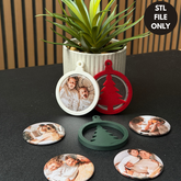 Christmas Tree Snap-in Ornament Design - STL File