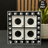 Paw Print Frame Design - STL File